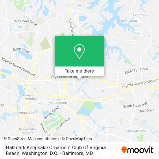 Hallmark Keepsake Ornament Club Of Virginia Beach map