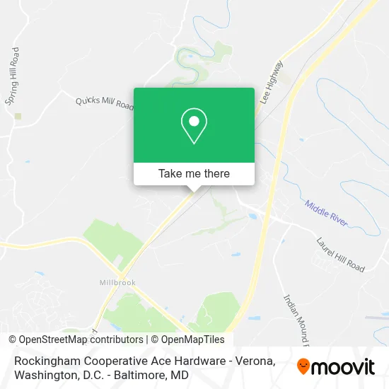 Rockingham Cooperative Ace Hardware - Verona map