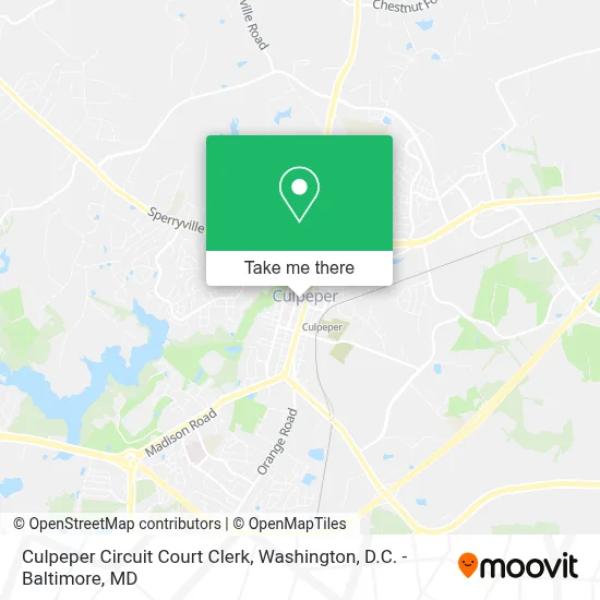 Culpeper Circuit Court Clerk map