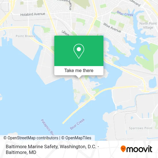 Baltimore Marine Safety map