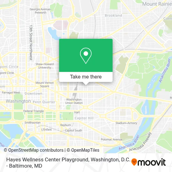 Hayes Wellness Center Playground map