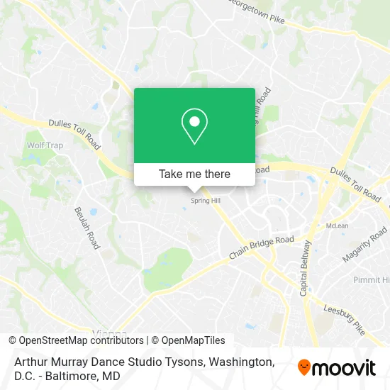 Arthur Murray Dance Studio Tysons map