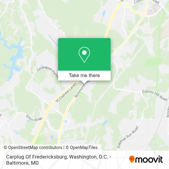 Carplug Of Fredericksburg map