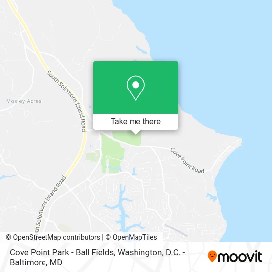 Cove Point Park - Ball Fields map