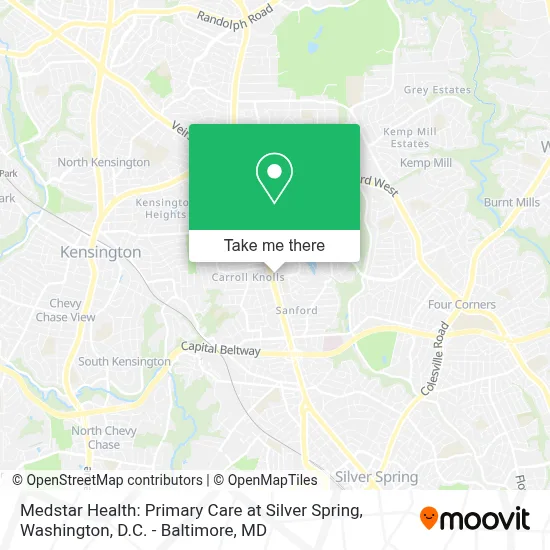 Medstar Health: Primary Care at Silver Spring map