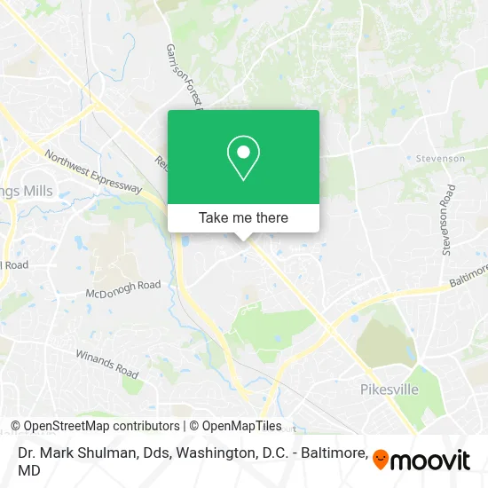 Dr. Mark Shulman, Dds map