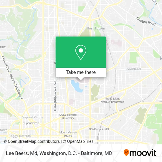 Lee Beers, Md map