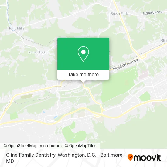 Cline Family Dentistry map