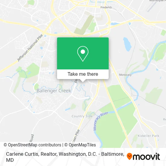 Carlene Curtis, Realtor map
