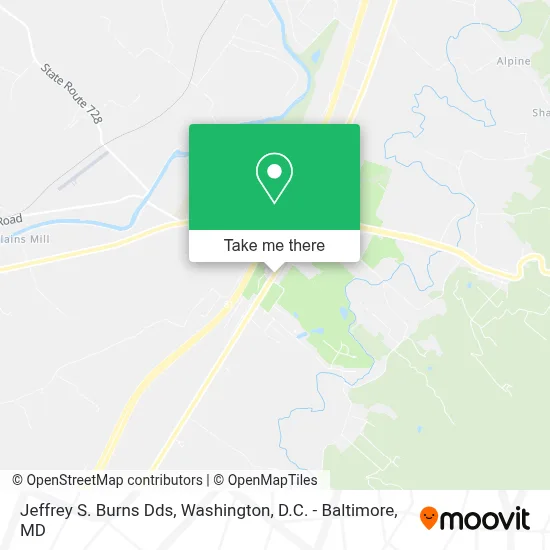 Jeffrey S. Burns Dds map