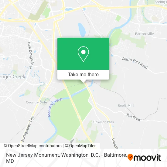 New Jersey Monument map