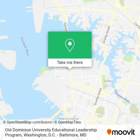Old Dominion University Educational Leadership Program map