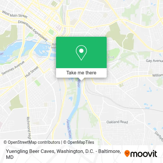 Yuengling Beer Caves map