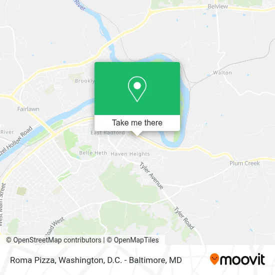 Roma Pizza map
