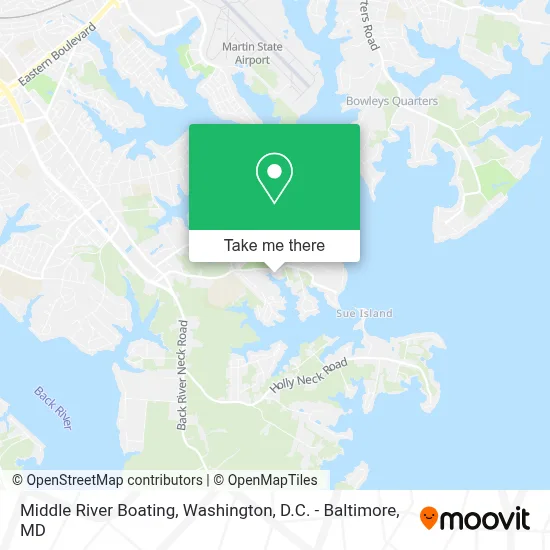 Middle River Boating map