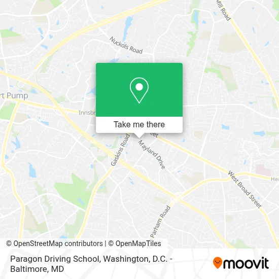Paragon Driving School map
