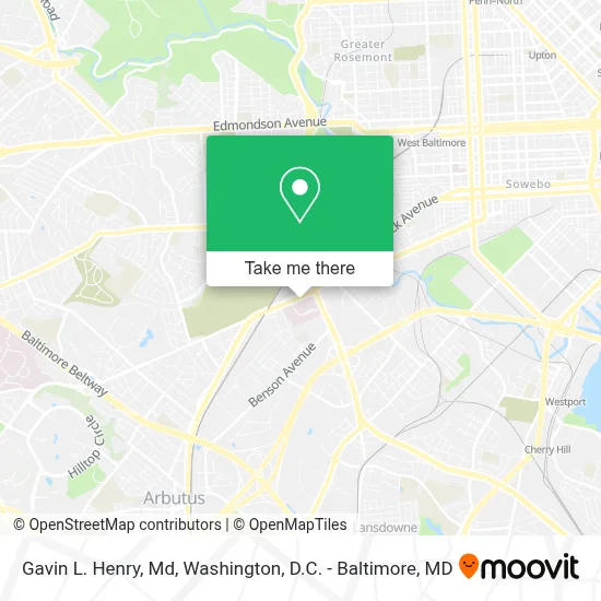 Gavin L. Henry, Md map