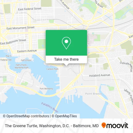 The Greene Turtle map