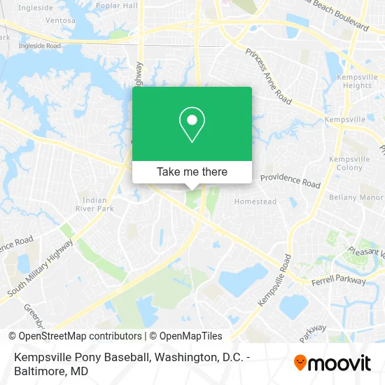Kempsville Pony Baseball map
