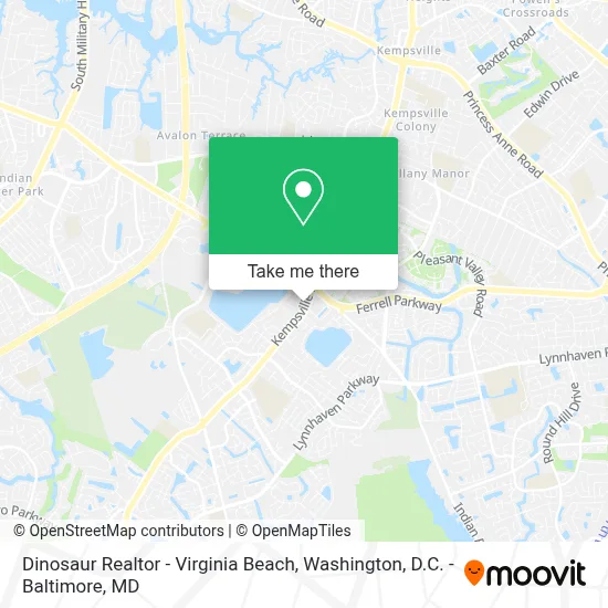 Dinosaur Realtor - Virginia Beach map