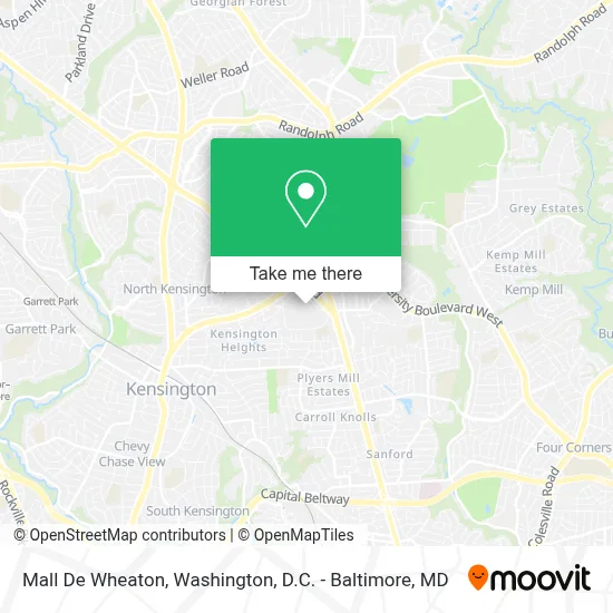 Mall De Wheaton map