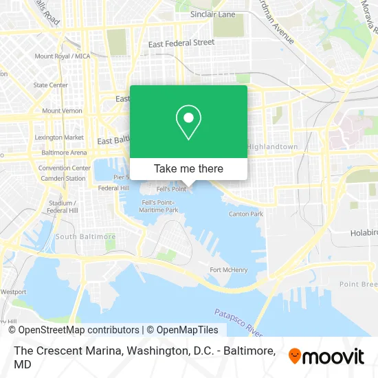The Crescent Marina map