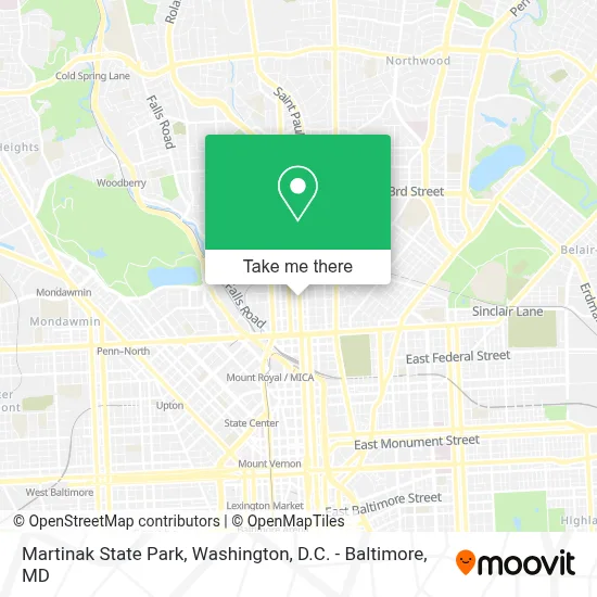 Martinak State Park map