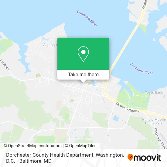 Dorchester County Health Department map
