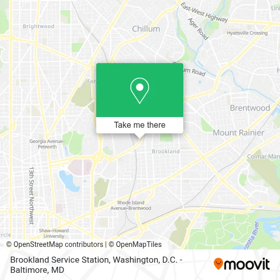 Brookland Service Station map