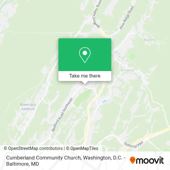 Cumberland Community Church map