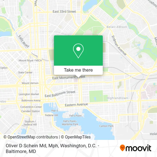 Oliver D Schein Md, Mph map