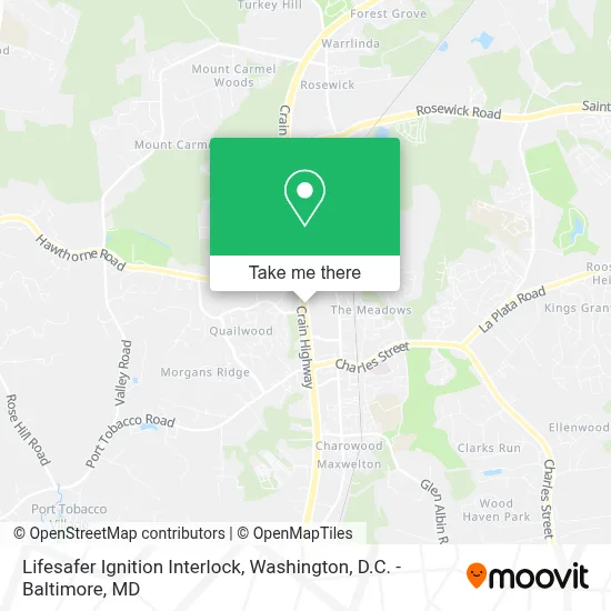 Lifesafer Ignition Interlock map