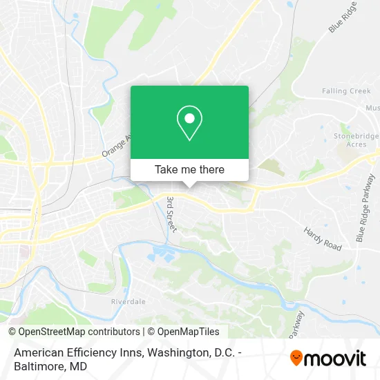 American Efficiency Inns map