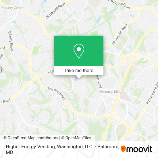 Higher Energy Vending map