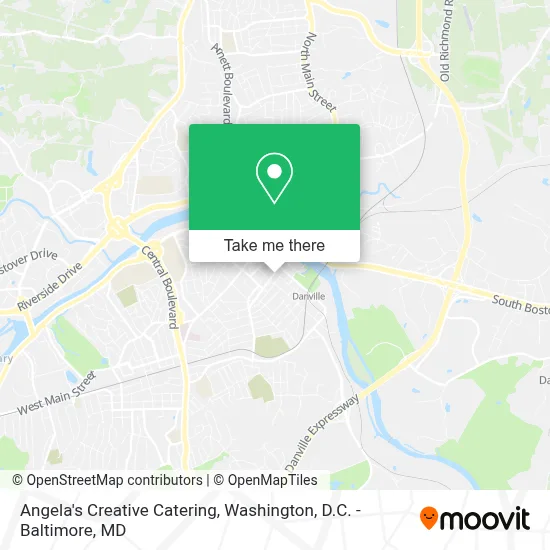 Angela's Creative Catering map
