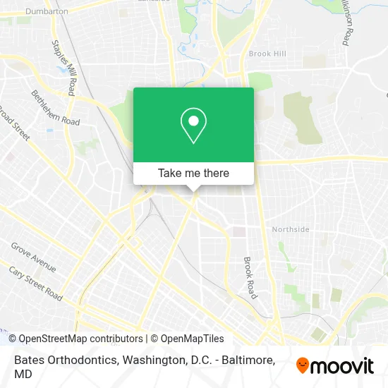 Bates Orthodontics map