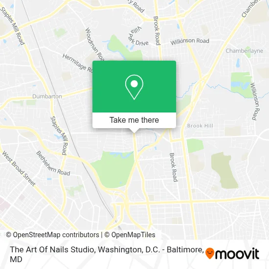 The Art Of Nails Studio map
