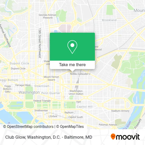 Club Glow map