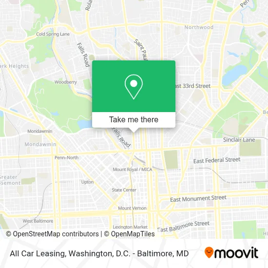 All Car Leasing map