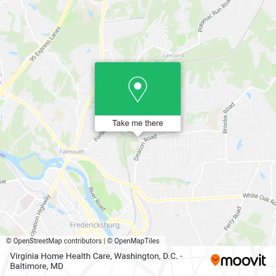 Virginia Home Health Care map