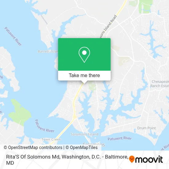 Rita’S Of Solomons Md map