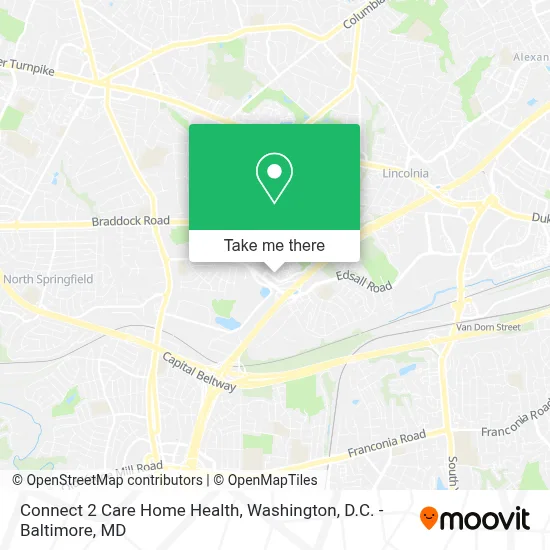Connect 2 Care Home Health map