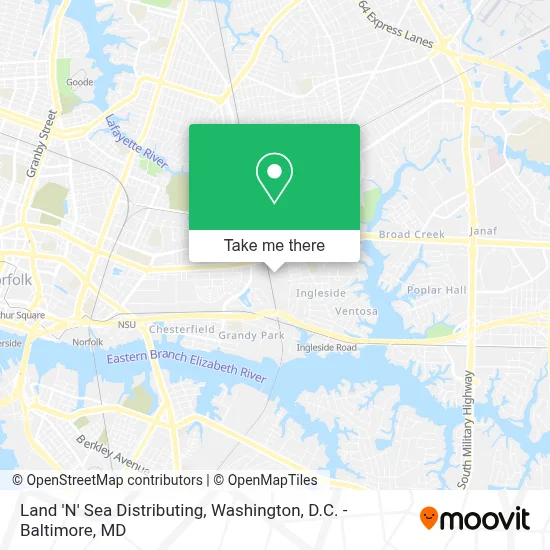 Land 'N' Sea Distributing map