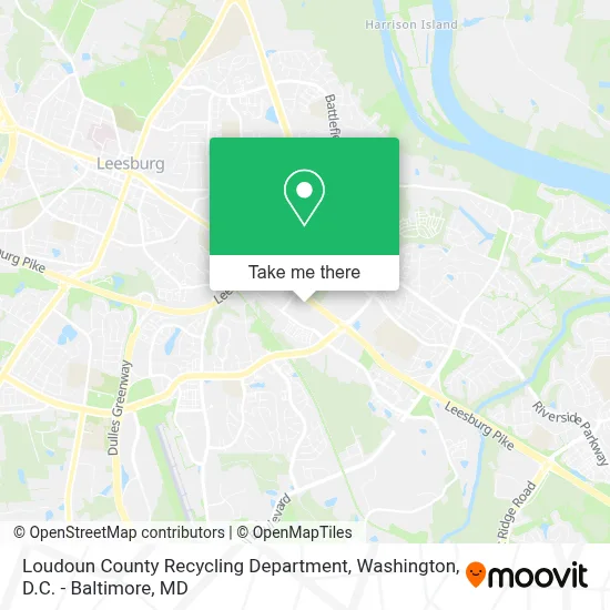 Loudoun County Recycling Department map