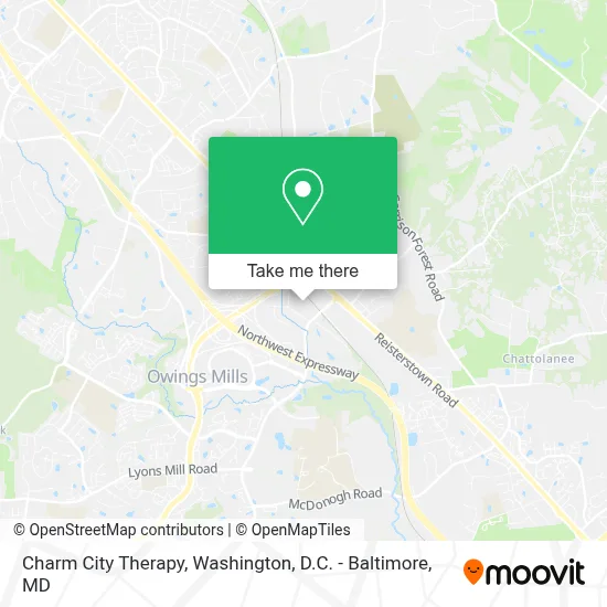 Charm City Therapy map