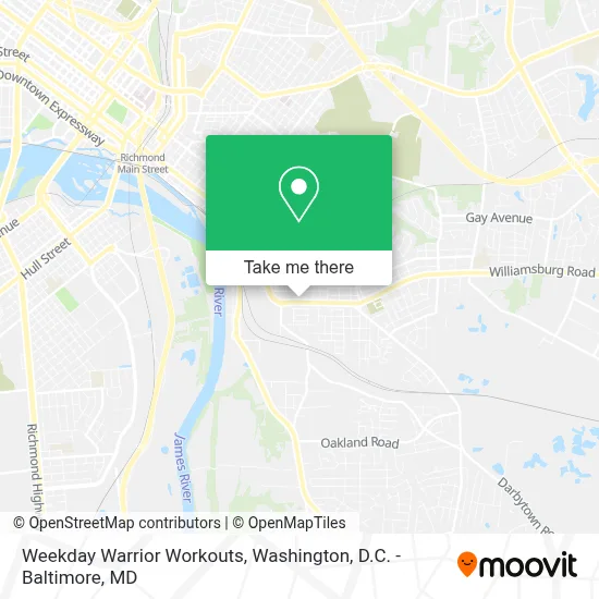 Weekday Warrior Workouts map