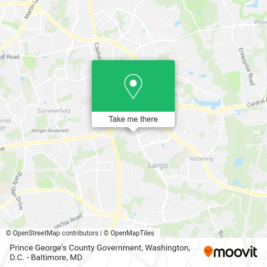 Prince George's County Government map