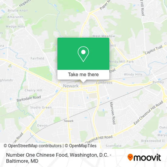 Number One Chinese Food map
