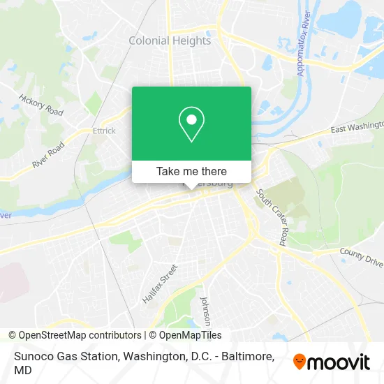 Sunoco Gas Station map