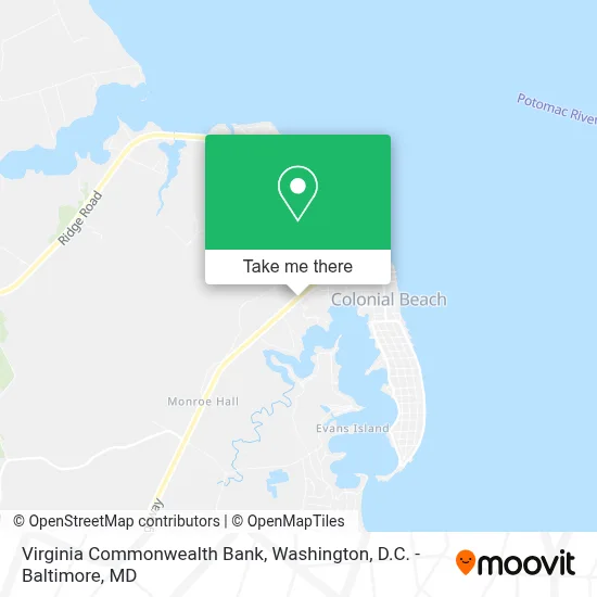 Virginia Commonwealth Bank map